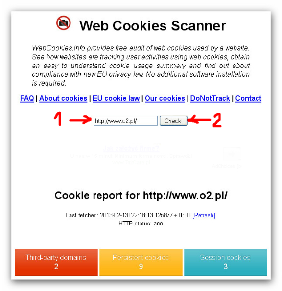 Cookie scanner